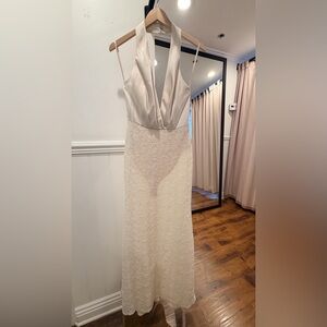 snake print halter neck dress Embellished Halterneck Maxi Dress in Green Snake